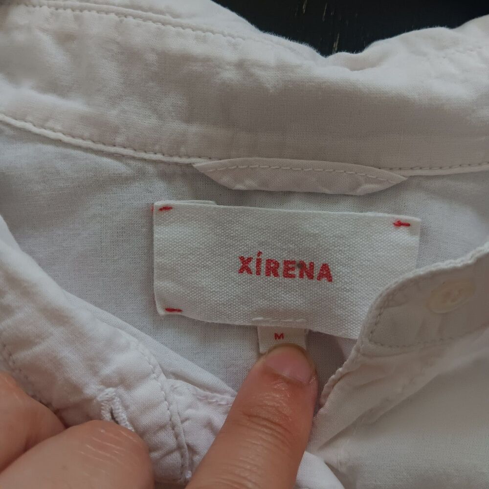 Xirena Light Pink Cotton Button Up Long Sleeve Shirt Size M Lightweight Breezy - Picture 3 of 8